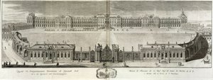 Uitzicht op het Catherine Paleis in Tsarskoye Selo, 1761 door Prokofy Artemyevich Artemyev