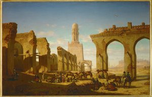 Ruïnes van de moskee van Khalif Hakem in Caïro ...