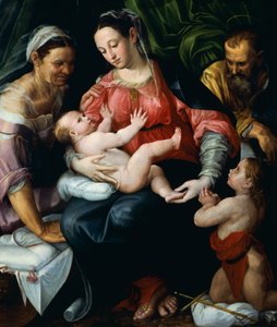 Heilige Familie, door Prospero Fontana (1512-1597) door Prospero Fontana