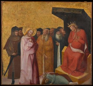 Sint Jan de Evangelist herstelt twee mannen tot leven, circa 1325-1330