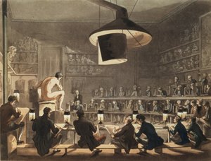 Tekening uit het Leven aan de Koninklijke Academie, gegraveerd door Richard Banks Harraden