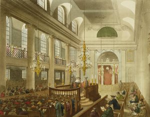 Synagoge, Dukes Place, Houndsditch, uit Ackermann