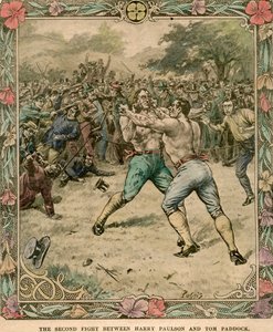 Het tweede gevecht tussen Harry Paulson en Tom Paddock, 1851 eind 19e of begin 20e eeuw
