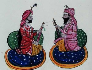 Maharaja Kharak Singh en Maharaja Nau Nihal Singh, c.1890
