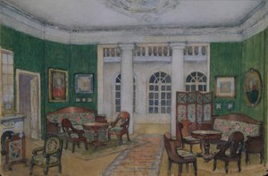 Decorontwerp voor de opera Eugene Onegin door P. Tchaikovsky, 1900s