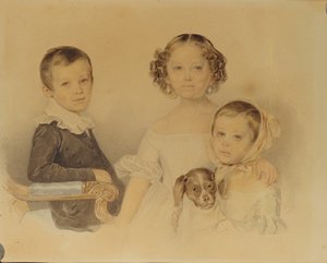 Portret van de Lanskoy Kinderen door Pyotr Fyodorovich Sokolov