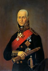 Portret van admiraal Fyodor Fyodorovich Ushakov 1745-1817, 1912