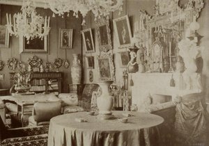 De woonkamer in de datsja van Pyotr Durnovo in Petersburg door Pyotr Pavlovich Durnovo