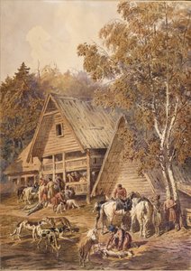 De Jagers, 1863 door Pyotr Petrovich Sokolov