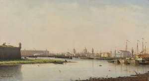 Uitzicht op Sint-Petersburg door Pjotr ​​​​Petrowitsch Wereschtschagin