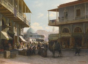 Uitzicht op Tiflis, 1874 door Pjotr ​​​​Petrowitsch Wereschtschagin