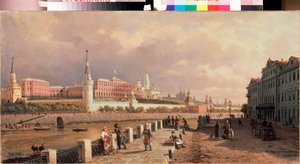Uitzicht op het Kremlin vanaf de Sophia-kade in Moskou