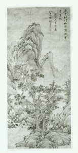 Landschap naar Wang Meng door Qi Zhijia