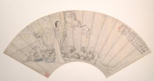 Een schoonheid, gedateerd 1876 door Qian Huian