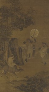Eerste minister Yang Su en de ijverige jongeling, 17e-18e eeuw door Qing Dynasty Chinese School