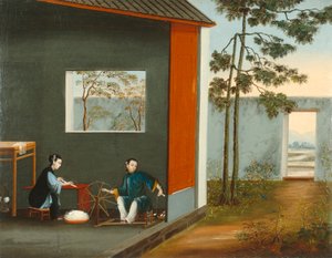 Twee Vrouwen die Spinnen, c.1800