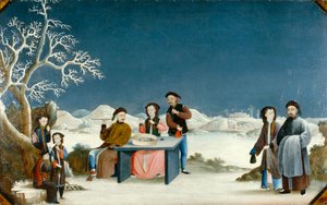 Winterscène met Verre Vesting