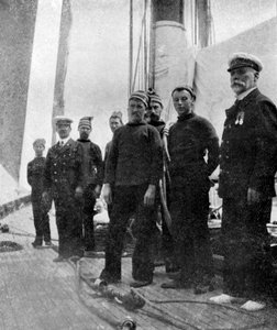 Aan boord van het jacht Britannia door Queen Alexandra