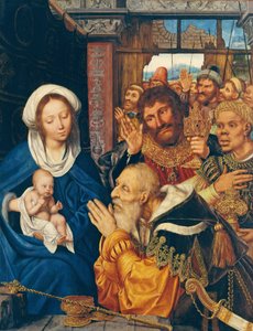 De aanbidding van de wijzen, 1526 door Quentin Massys or Metsys
