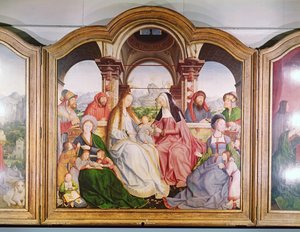 De Heilige Verwantschap, of het Altaarstuk van St. Anna, (detail) 1509 door Quentin Massys or Metsys