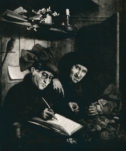 De geldschieters, ca. 1515, 1912 door Quentin Metsys I