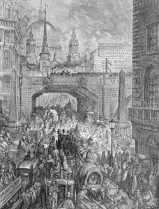 Ludgate Hill-Een Blokkade in de Straat, 1872