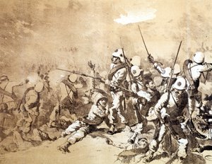 Slag bij Adoua tussen de Italianen en Ethiopië in 1896