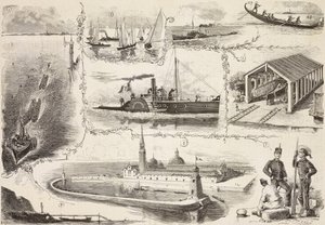 Gravure van tekening door Quinto Cenni door Quinto Cenni