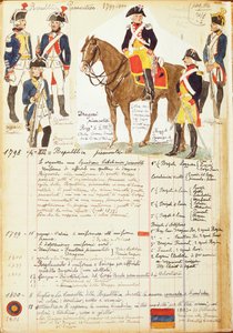 Militaire uniformen van de Piëmontese Republiek door Quinto Cenni