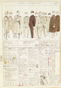 Uniformvariaties van het Koninkrijk Italië, kleurenplaat door Quinto Cenni door Quinto Cenni