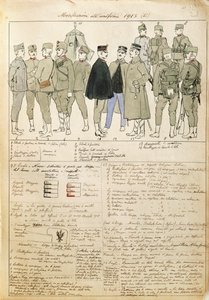 Uniformvariaties van Koninkrijk Italië, kleurenplaat door Quinto Cenni