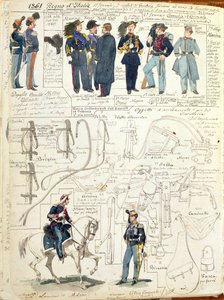 Uniformen en uitrusting van verschillende strijdkrachten van het Koninkrijk Italië door Quinto Cenni, kleurenplaat door Quinto Cenni