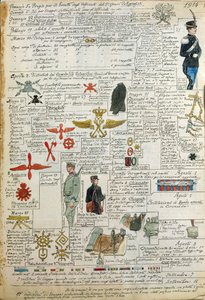 Uniformen, insignes en zadel van Koninkrijk Italië, kleurplaat door Quinto Cenni door Quinto Cenni