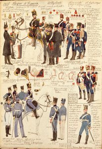 Uniformen van de artillerie van het Koninkrijk Frankrijk door Quinto Cenni