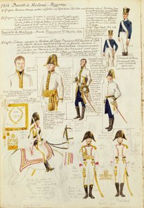 Uniformen van het Hertogdom Modena door Quinto Cenni