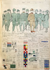 Uniformen van Koninkrijk Italië door Quinto Cenni, kleurplaat door Quinto Cenni