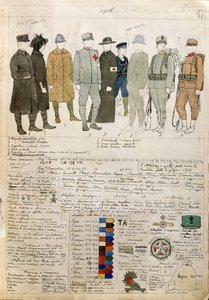 Uniformen van het Koninkrijk Italië door Quinto Cenni, kleurenplaat door Quinto Cenni