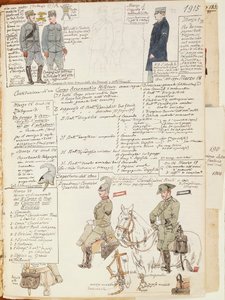 Uniformen van het Koninkrijk Italië, kleurplaat door Quinto Cenni door Quinto Cenni
