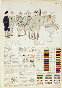 Uniformen van het Koninkrijk Italië, kleurenplaat door Quinto Cenni door Quinto Cenni