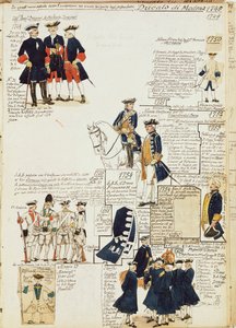 Verschillende uniformen van het Hertogdom Modena door Quinto Cenni, kleurenplaat door Quinto Cenni