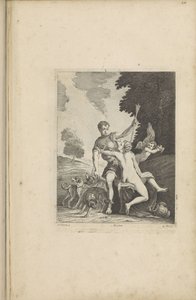 Venus probeert te voorkomen dat Adonis gaat jagen