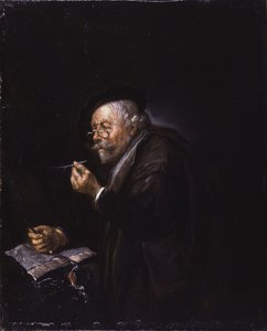Oude Man Schrijft door Quiringh Gerritsz. van Brekelenkam