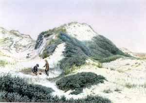 Onder de zandduinen bij Hightown 1885 door R.H. Rutherford