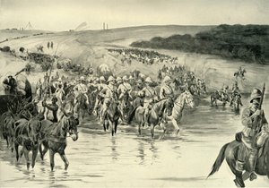 Lord Roberts en Zijn Leger Steken de Wall Rivier Over, 1901