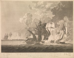 Nederlaag van het Franse en Italiaanse squadron door R. Lambe