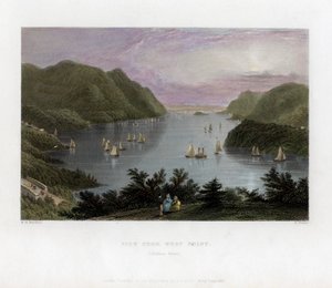 De Hudson River gezien vanaf West Point, VS, 1837