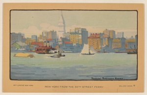 New York vanaf de 34th Street Ferry door Rachael Robinson Elmer