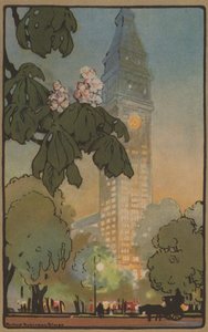 De Metropolitan Tower op een zomeravond, 1914