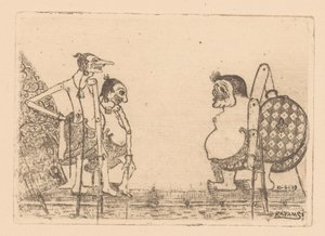 Wajangpoppen door Raden Katamsi (signed by artist)
