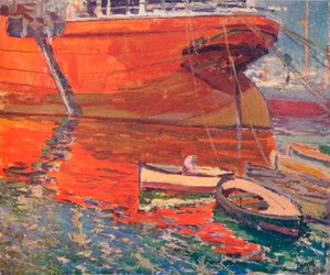 Het rode schip, Barcelona